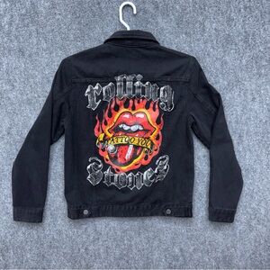 Rolling Stones Tattoo You Jean jacket black Men's size M Medium